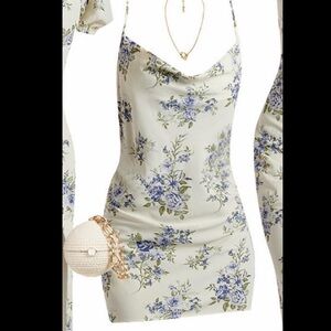 Meshki Victoria Satin‎ Floral Mini Dress Size XS